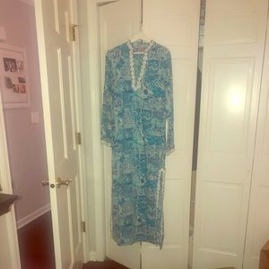 Lilly Pulitzer Caftan: Fresh Catch Toile, Sz M